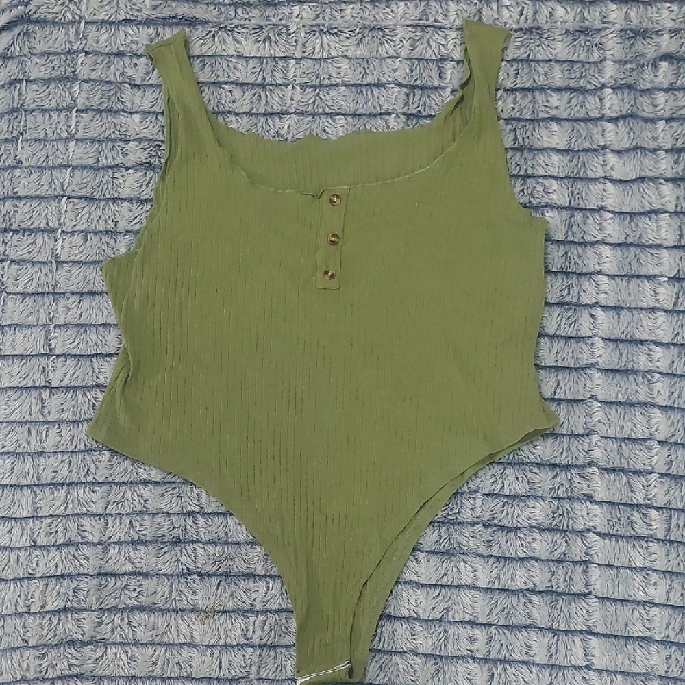 Shein‎ Olive Tank Bodysuit 4XL
